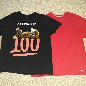 2 SHORT SLEEVE GRAPHIC T SHIRTS CURIOUS GEORGE~RUSSELL ATHLETIC-MENS SIZE 2XL